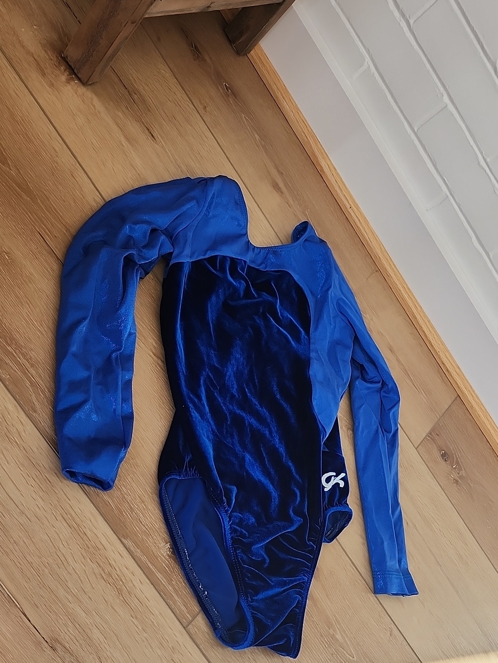 GK Blue Velvet Leotard, Adult small